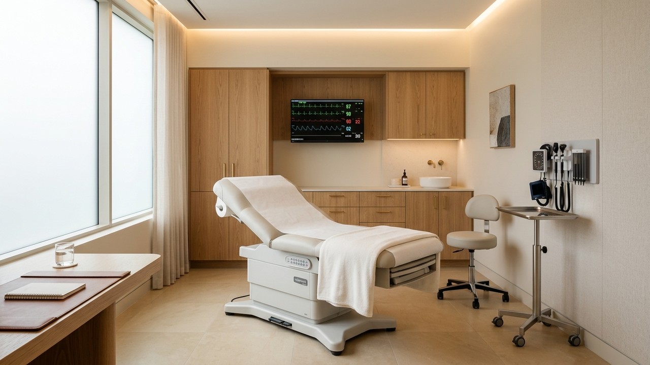 Modern clinical examination and diagnostic room